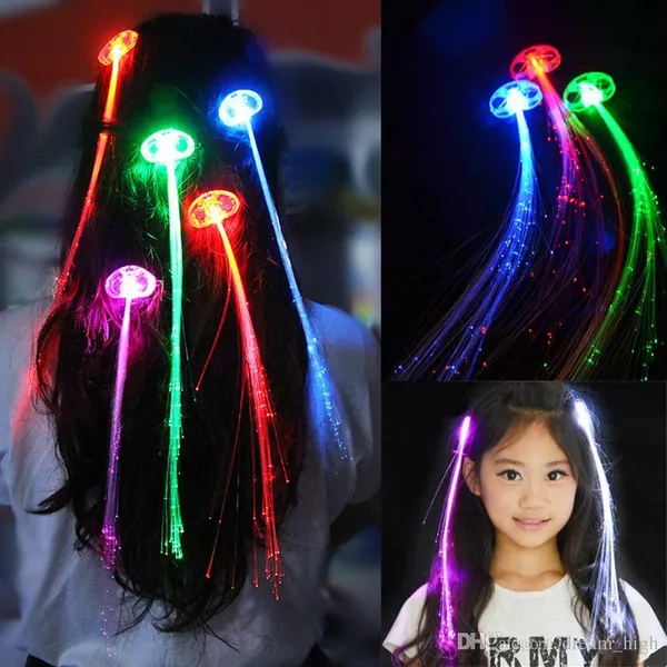 3 Pieces Led Light Fashions Hair Extension For Girls (Making Tik Tak Video and Night Party Wear)