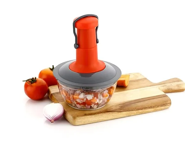 Manual Hand Press Vegetable Mincer Smoothy Push Chopper