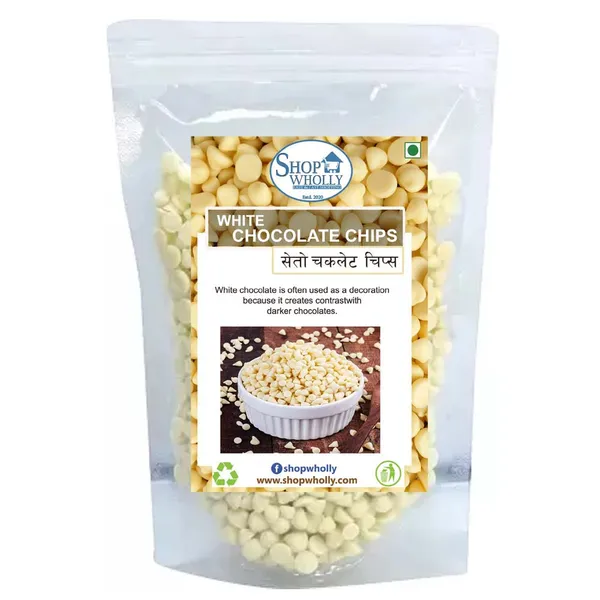 SHOP WHOLLY White Chocolate Chips - 100 g