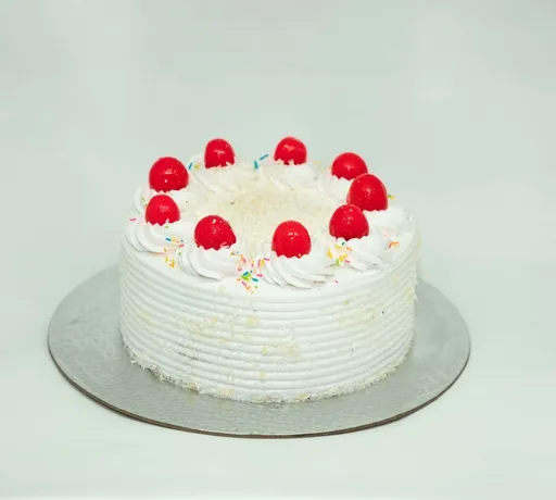 White Forest Cherry Bomb Cake