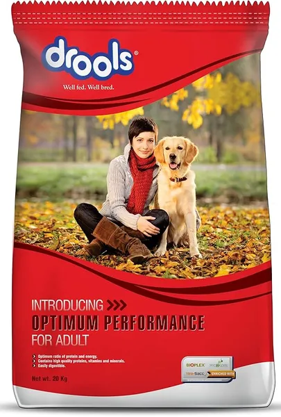 Drools Optimum Performance Adult Dog Food, 20kg & Drools Maintenance Adult