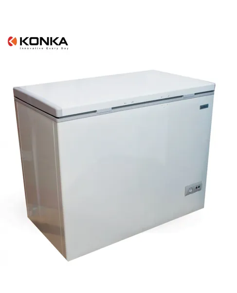 Konka KCF 327 W 325Ltrs Chest Freezer Hard Top Sliding Glass