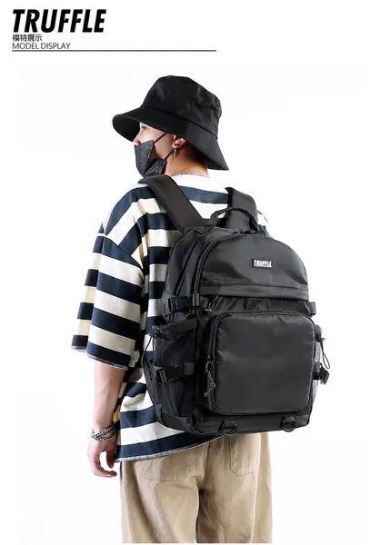 TRUFFLE Waterproof Soft School College Trendy Backpack With 16" Laptop Storage Capacity For Men Unisex T2288M