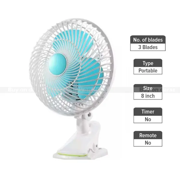 Mini Clip Electric Table Fan -180 mm