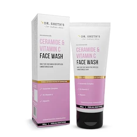 Dr. Sheth’s Ceramide & Vitamin C Face Wash -100g