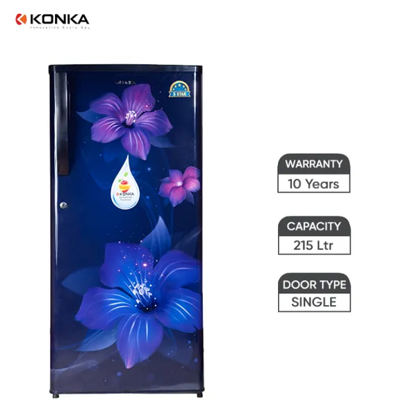 KONKA Refrigerator 215 Ltrs Single Door (KRF/KRFF215W/M)