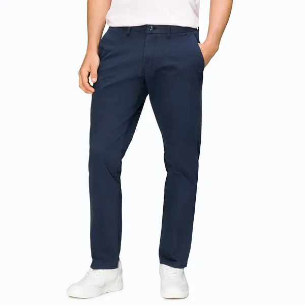 Dark Blue Stretchable Chinos For Men