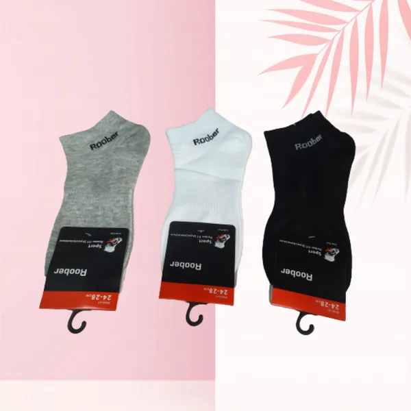 Pack Of 3 Pairs Roober Foot Cover Cotton Ankle Socks For Men