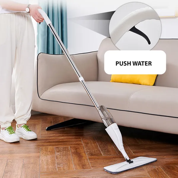 Microfiber Spray 360 Degree Spin Mop For Floor Cleaning | Refillable 600ml Spray Bottle Spin Mop With Microfiber Pads