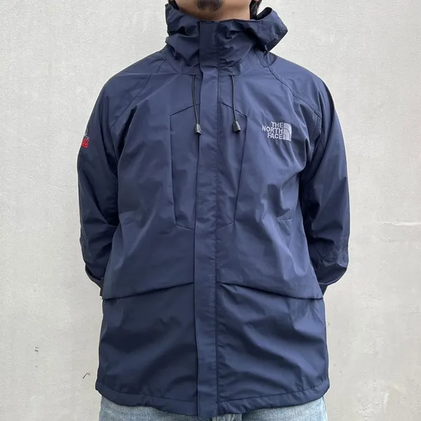 Navy Blue Double Layer Windbreaker Jacket - Unisex